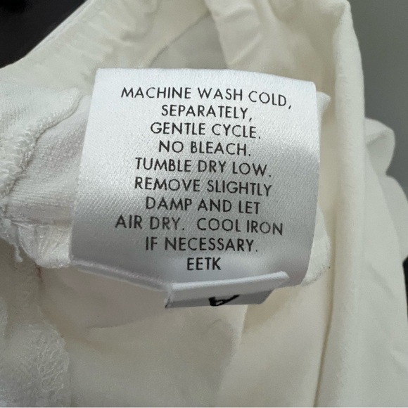 Eileen Fisher High Waist Slim Crop White Washable Stretch Crepe Pants 2X Pull-on - Picture 10 of 12